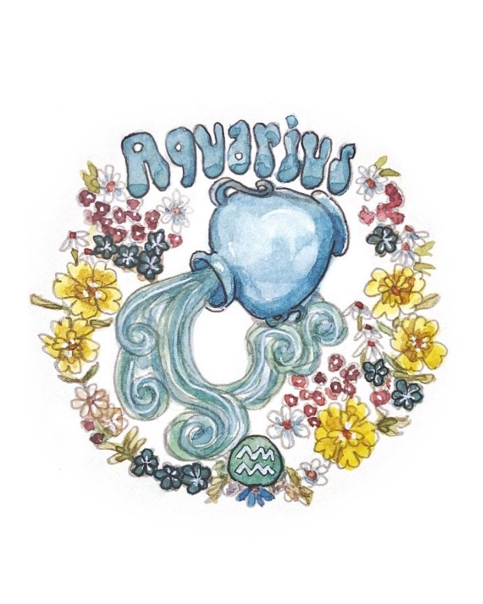 Zodiac Illustrated - Aquarius