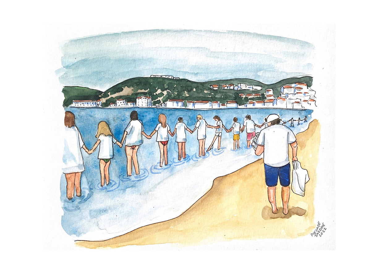"Abraço à Baía" | São Martinho do Porto Illustrations' Stock Off