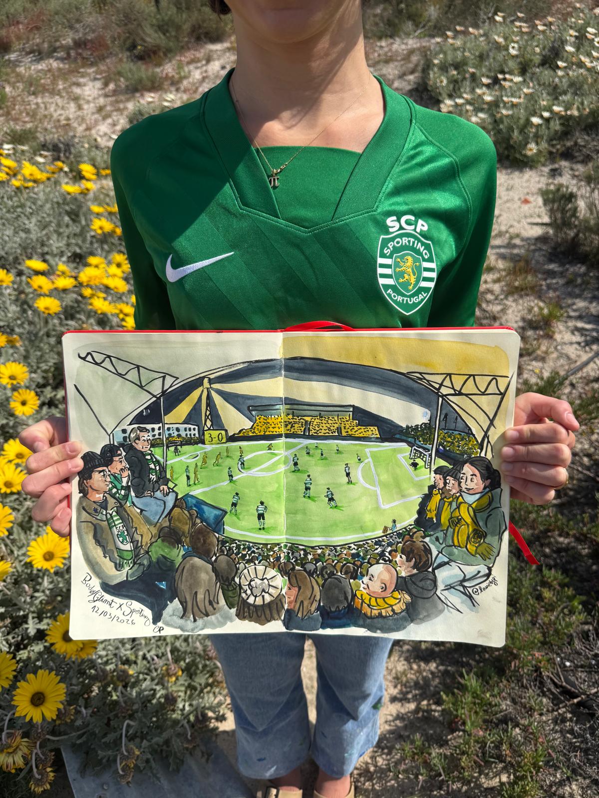 Sporting CP x Bodø/Glimt — Live Stadium Watercolor Sketch Print
